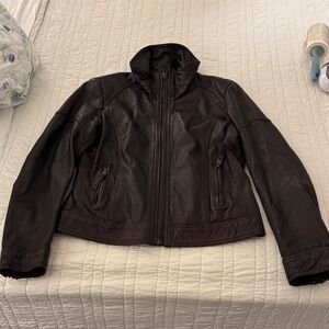 H&M Rich Brown 100% Leather Jacket